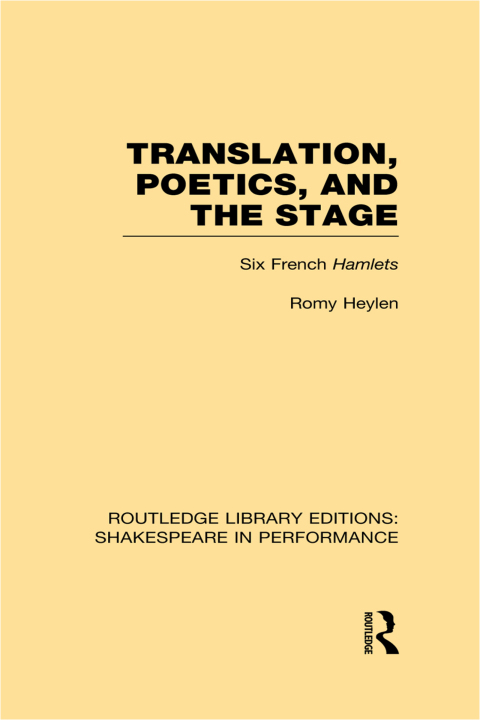 Cover image for book Translation, Poetics, and the Stage