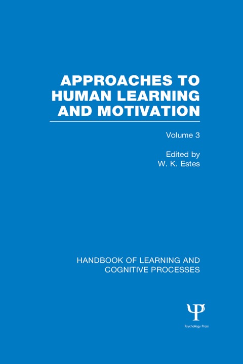 Cover image for book Handbook of Learning and Cognitive Processes (Volume 3)