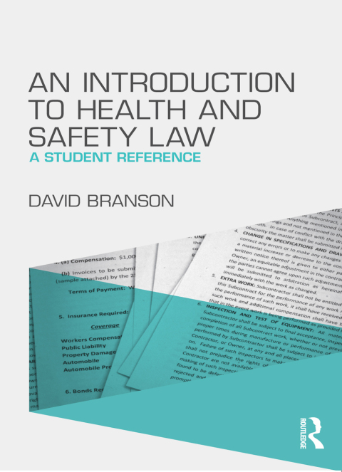 Cover image for book An Introduction to Health and Safety Law