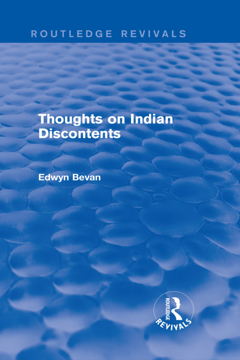 Cover image for book Thoughts on Indian Discontents (Routledge Revivals)