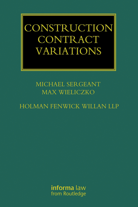 Cover image for book Construction Contract Variations