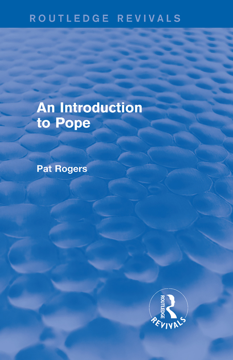 Cover image for book An Introduction to Pope (Routledge Revivals)