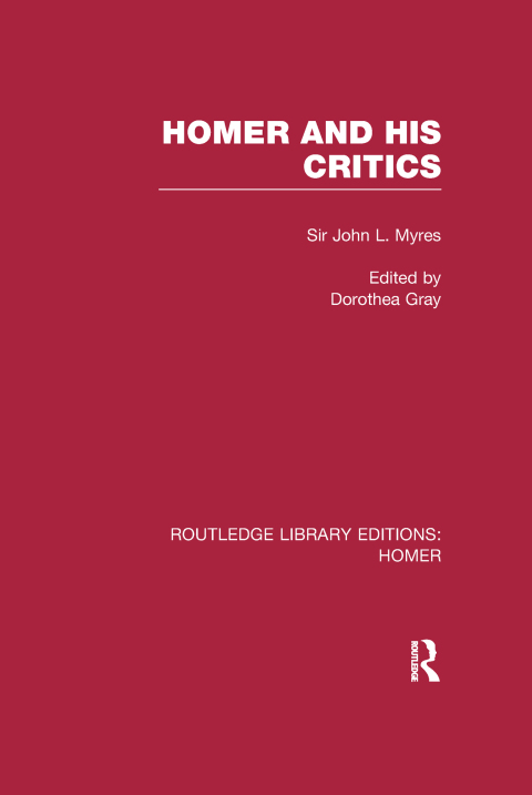 Cover image for book Homer and His Critics