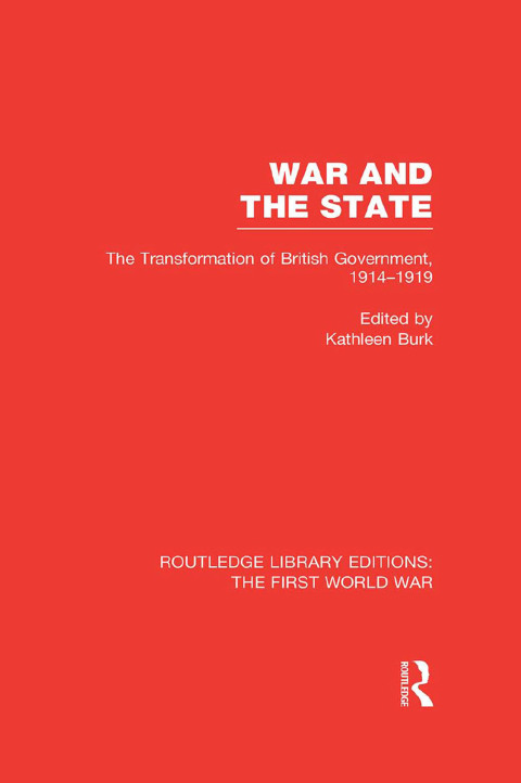 Cover image for book War and the State (RLE The First World War)