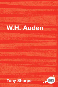صورة الغلاف: W.H. Auden 1st edition 9780415327350