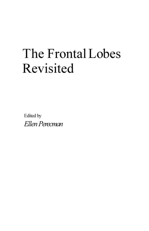 Cover image for book The Frontal Lobes Revisited