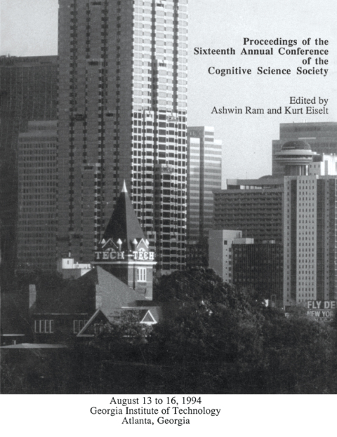 Cover image for book Proceedings of the Sixteenth Annual Conference of the Cognitive Science Society
