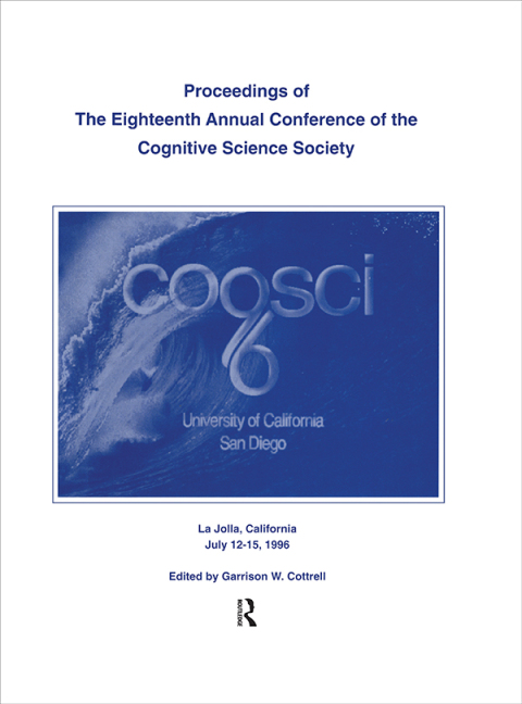 Cover image for book Proceedings of the Eighteenth Annual Conference of the Cognitive Science Society