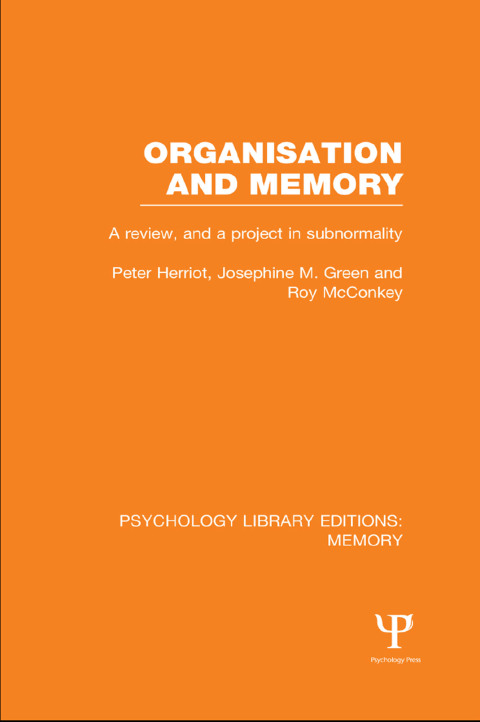 Organisation and Memory (PLE: Memory) 