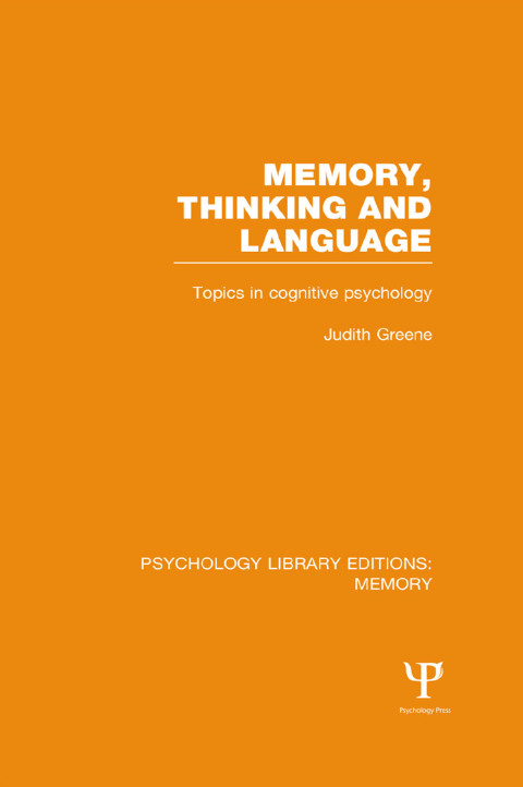 Cover image for book Memory, Thinking and Language (PLE: Memory)