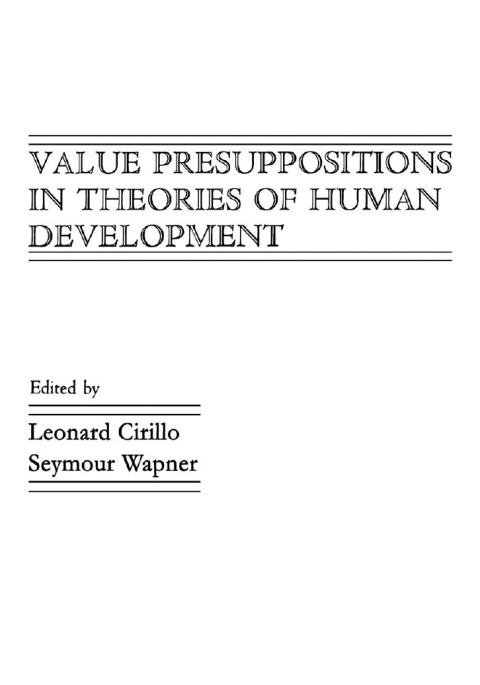 Cover image for book Value Presuppositions in Theories of Human Development