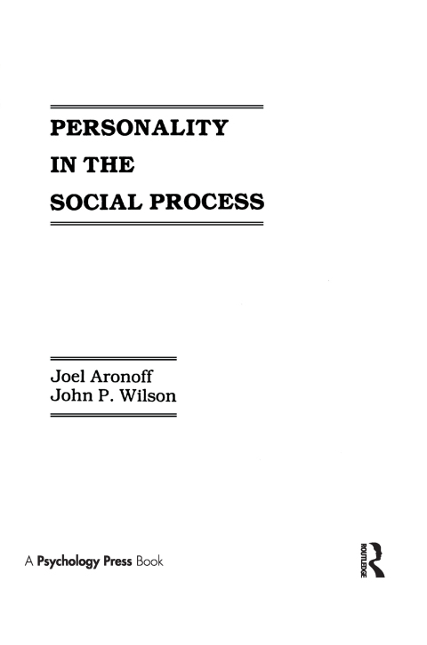 Cover image for book Personality in the Social Process