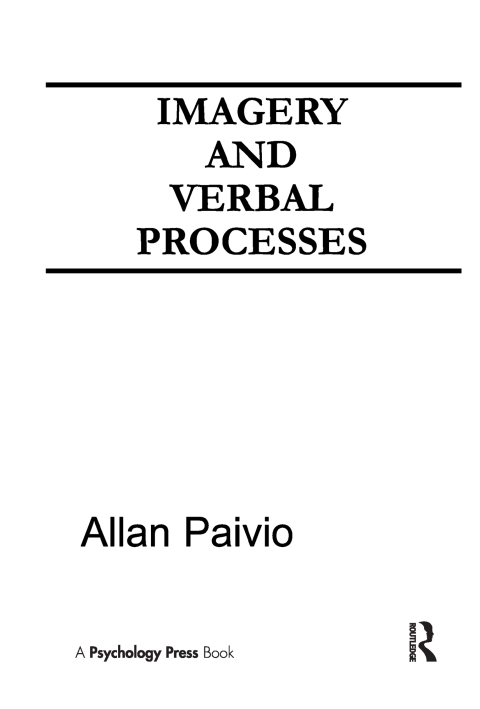 Cover image for book Imagery and Verbal Processes