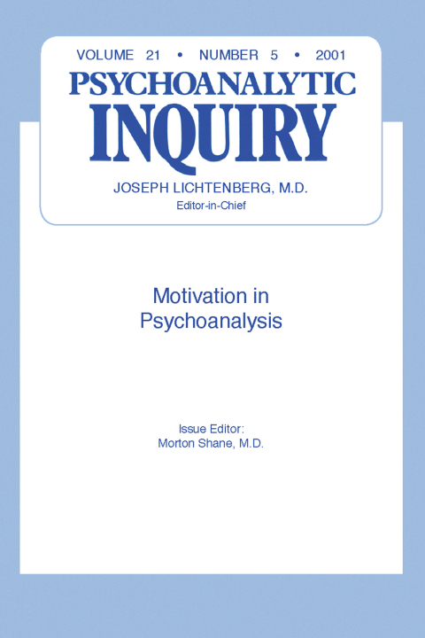 Cover image for book Motivation and Psychoanalysis