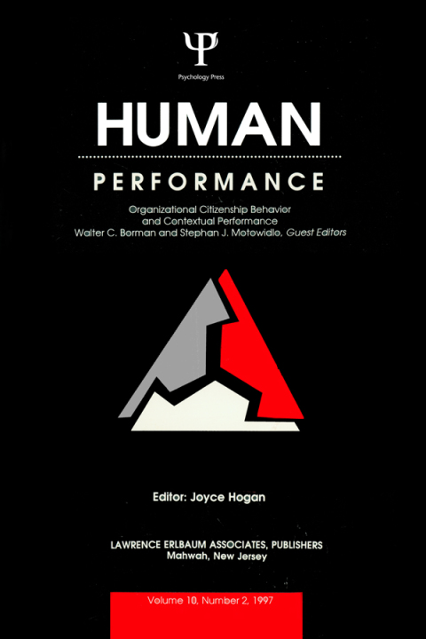 Cover image for book Organizational Citizenship Behavior and Contextual Performance