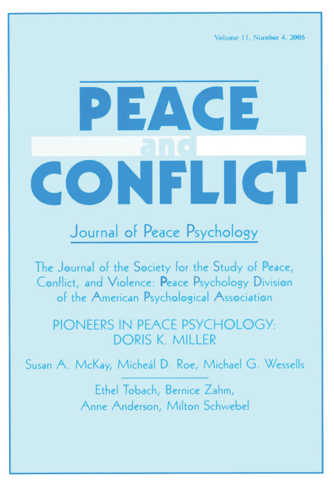 Cover image for book Pioneers in Peace Psychology