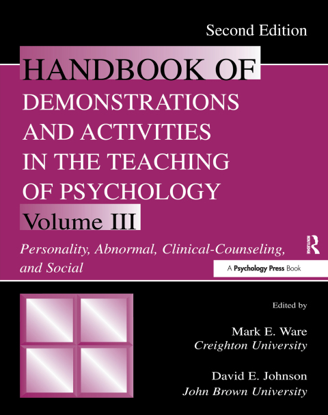 Cover image for book Handbook of Demonstrations and Activities in the Teaching of Psychology