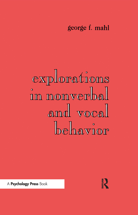 Cover image for book Explorations in Nonverbal and Vocal Behavior
