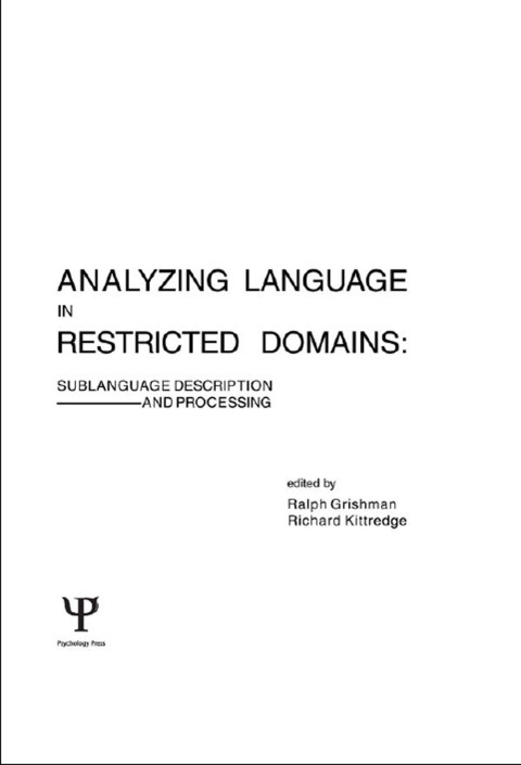 Cover image for book Analyzing Language in Restricted Domains