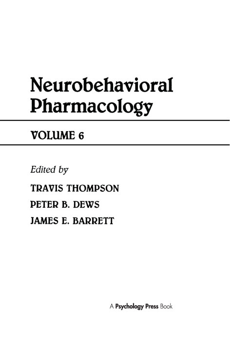 Cover image for book Advances in Behavioral Pharmacology