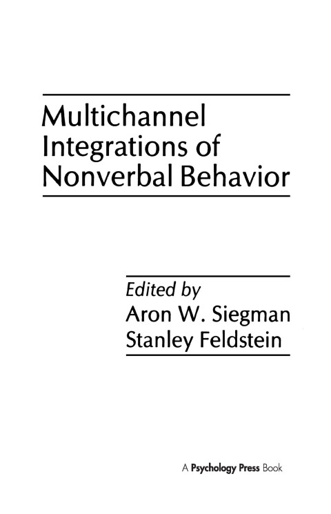 Cover image for book Multichannel Integrations of Nonverbal Behavior