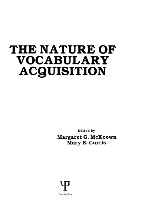 Cover image for book The Nature of Vocabulary Acquisition