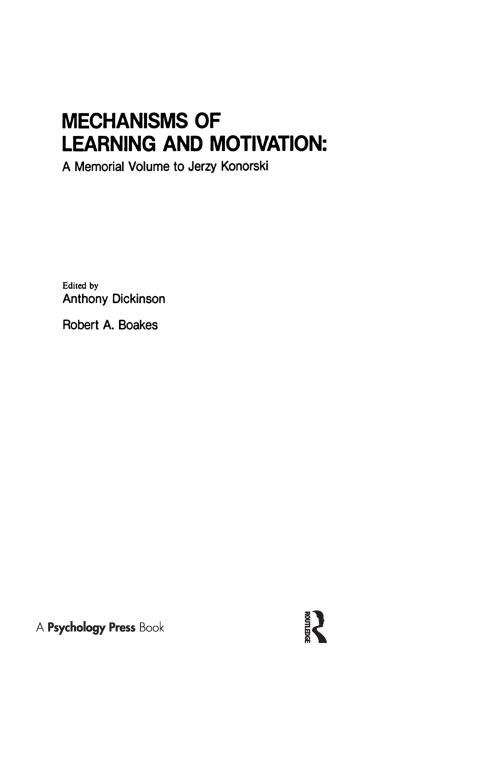 Cover image for book Mechanisms of Learning and Motivation