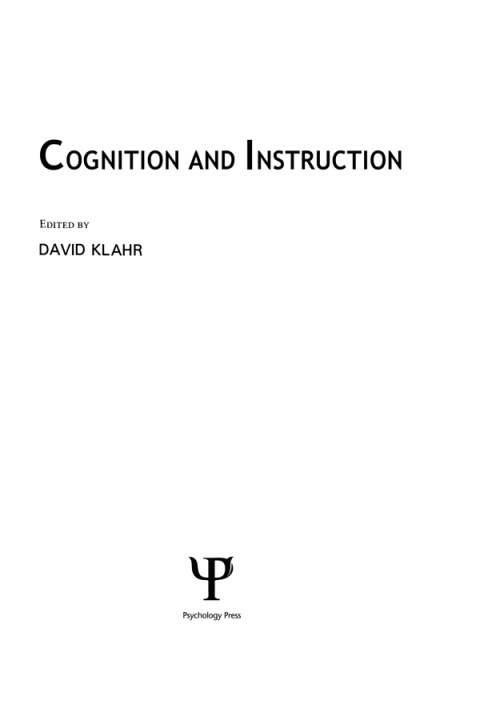 Cognition and Instruction 