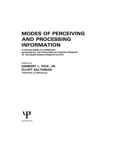 Cover image for book Modes of Perceiving and Processing Information