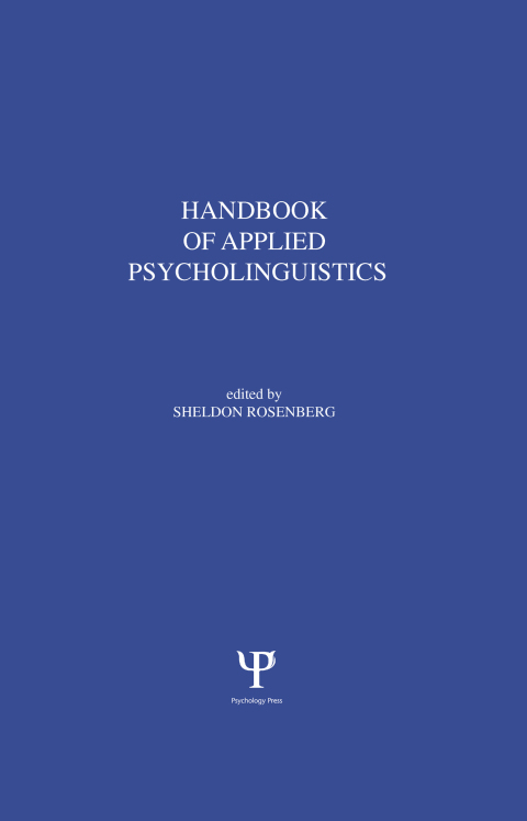 Cover image for book Handbook of Applied Psycholinguistics