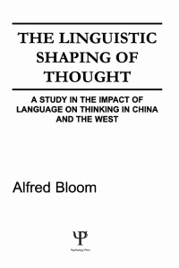 Cover image: The Linguistic Shaping of Thought 1st edition 9780898590890