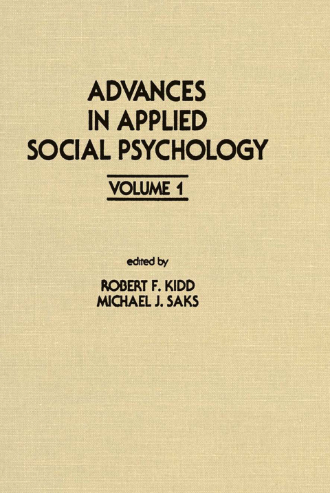 Cover image for book Advances in Applied Social Psychology