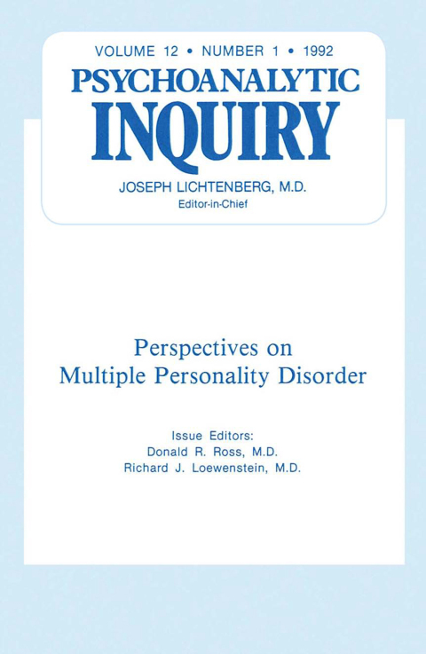 Cover image for book Multiple Personality Disorder