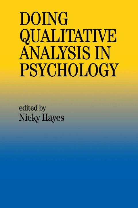 Cover image for book Doing Qualitative Analysis In Psychology