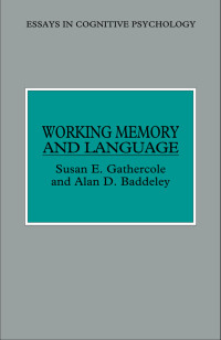 Omslagafbeelding: Working Memory and Language 1st edition 9780863772894