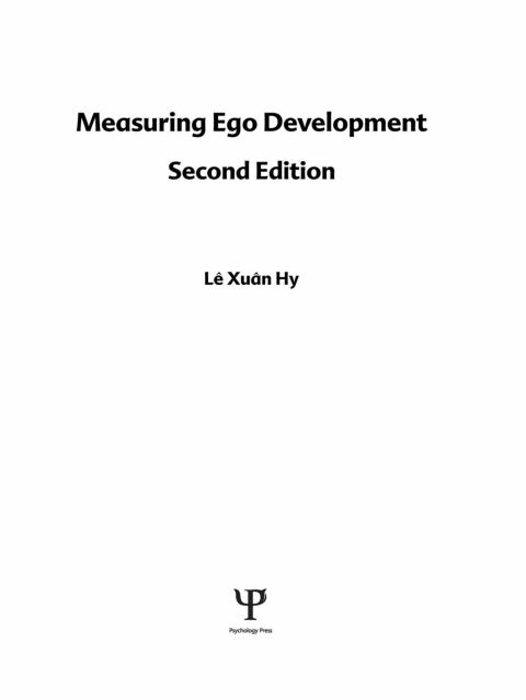 Cover image for book Measuring Ego Development