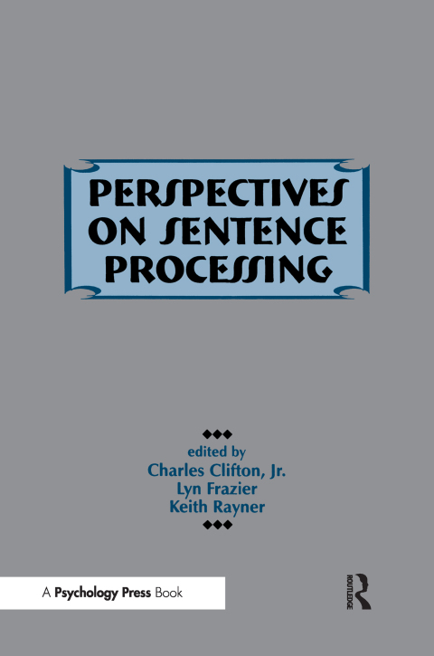 Cover image for book Perspectives on Sentence Processing