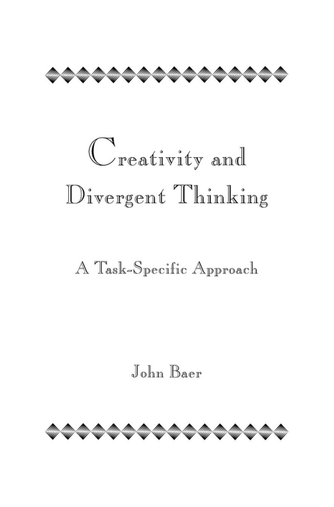 Cover image for book Creativity and Divergent Thinking