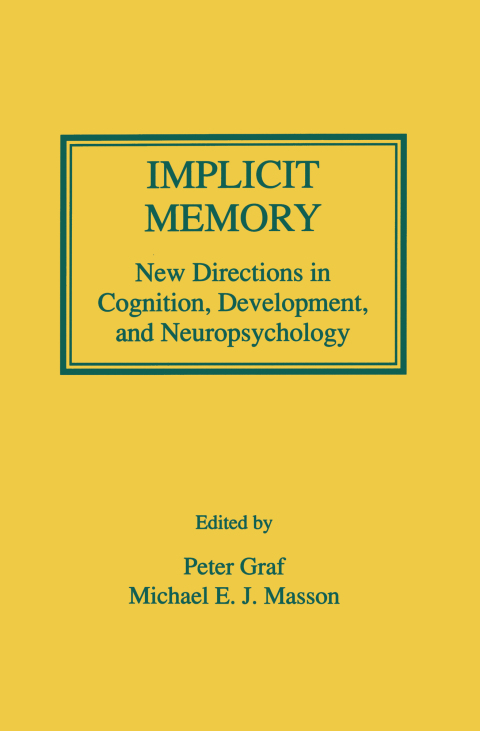 Cover image for book Implicit Memory