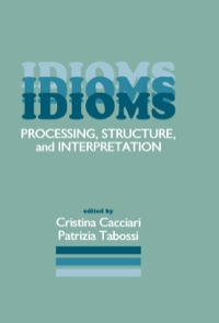Cover image: Idioms 1st edition 9780805810387