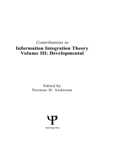Cover image for book Contributions To Information Integration Theory