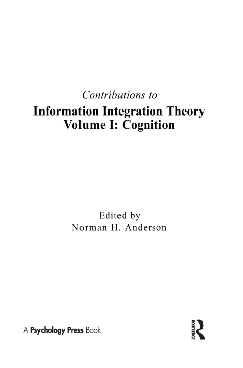 Cover image for book Contributions To Information Integration Theory