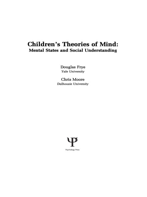 Cover image for book Children's Theories of Mind