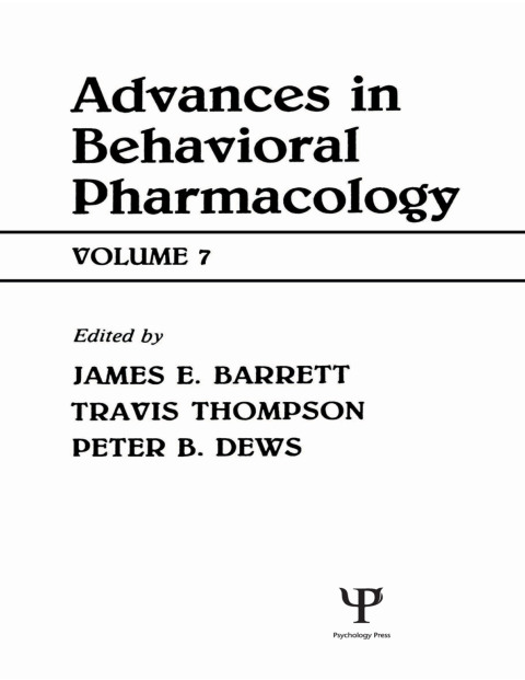 Cover image for book Advances in Behavioral Pharmacology
