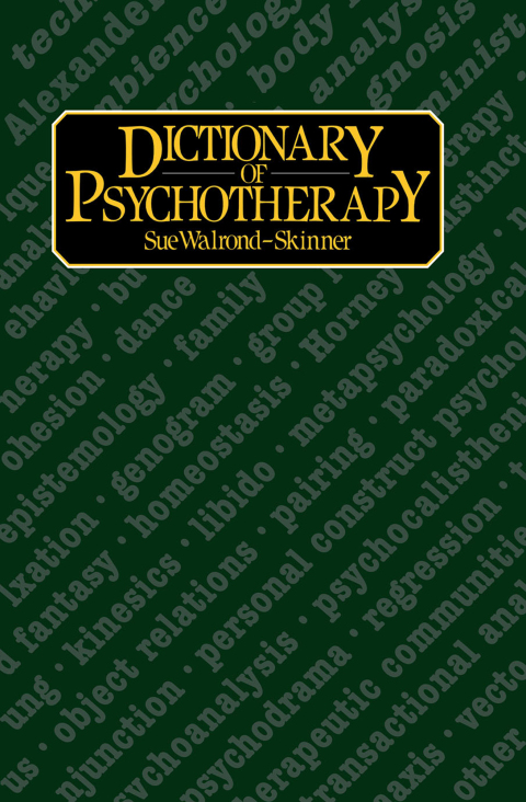 Cover image for book Dictionary of Psychotherapy