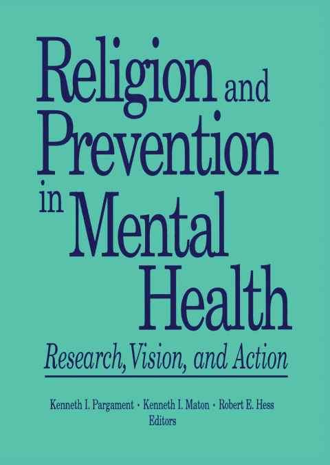 Cover image for book Religion and Prevention in Mental Health