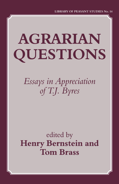 Cover image for book Agrarian Questions