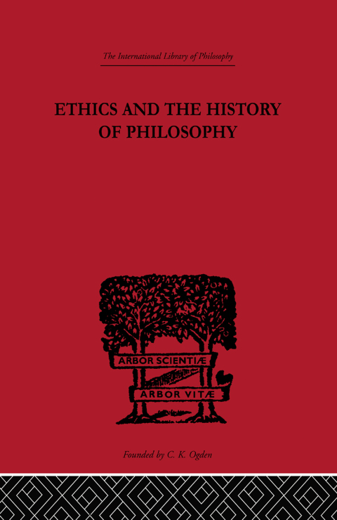 Cover image for book Ethics and the History of Philosophy