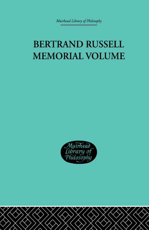 Cover image for book Bertrand Russell Memorial Volume