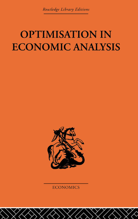 Cover image for book Optimisation in Economic Analysis